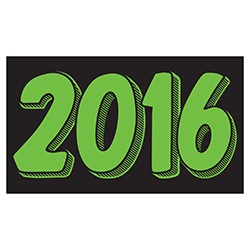 2016 Rectangle Year Vinyl Sticker