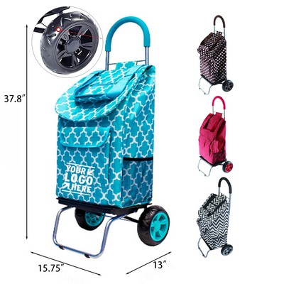 Portable Folding Shopping Cart with Wheels