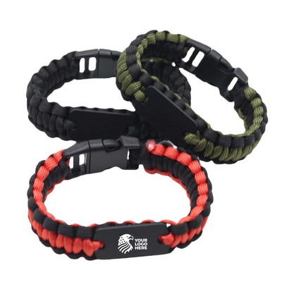 Paracord Survival Bracelet with Metal Plate