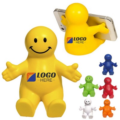 PU Smiley Stress Ball Phone Stand