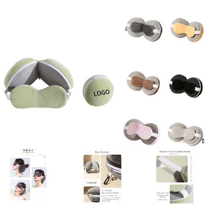 U Shaped Pillow Eye Mask In One Piece