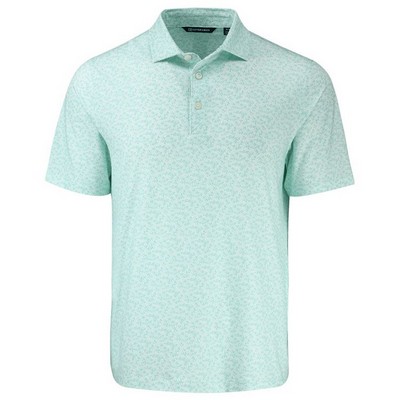 Cutter and Buck Pike Eco Shadow Check Print Recycled Polo