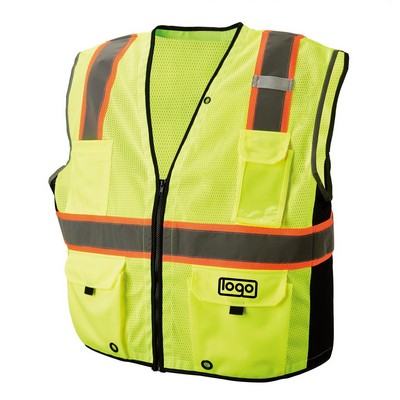 Polyester Breathable Mesh Reflective Vest