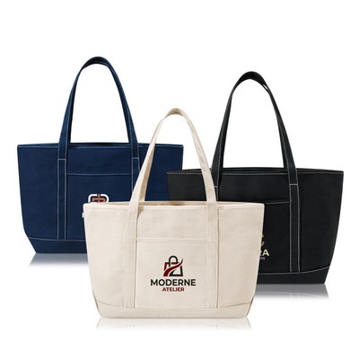 Large Admiral Heavyweight Zippered Canvas Tote