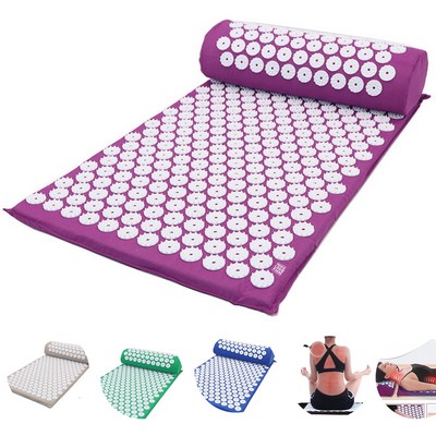 Acupressure Relaxation Mat and Pillow Set