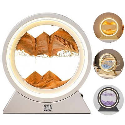Dynamic Sandscape Illuminated Rotating Lamp