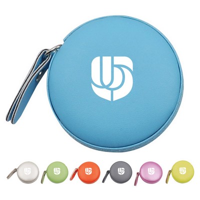 Mini Round PU Leather Soft Tape Measure