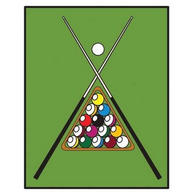 Pool Table Rack Promotional Magnet w/ Strip Magnet (2 Square Inch)