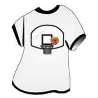Basketball Goal T-Shirt Lapel Pin