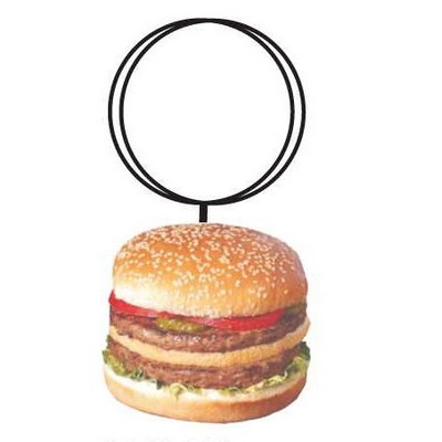 Double Meat Burger Executive Key Chain w/Mirrored Back (6 Square Inch)