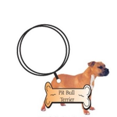 Pitbull Terrier Dog Keychain w/Mirrored Back (12 Square Inch)