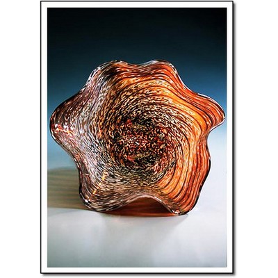 Conch Shell Art Glass Bowl w/o Marble Base (8.5"x4.5")
