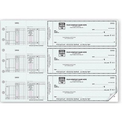 3-On-a-Page Salary Payroll Master Checks (2 Part)