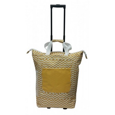 Chevron Rolling Tote Bag