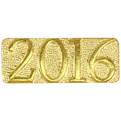 Gold 2016 Metal Chenille Letter Insignia