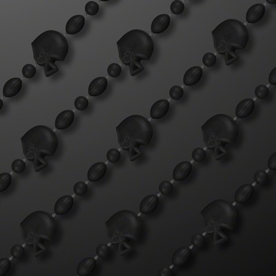 Black Football Helmet Bead Necklaces in Team Colors (NON-LIGHT UP) - BLANK