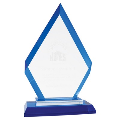 7 1/2" Diamond Blue Regal Glass