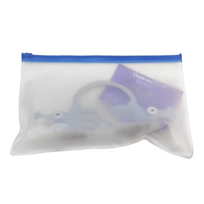 9.9 x 6.7" Matte Frosted Storage Bag Waterproof Zip-Lock Seal Storage Bag Makeup Packing Pouch