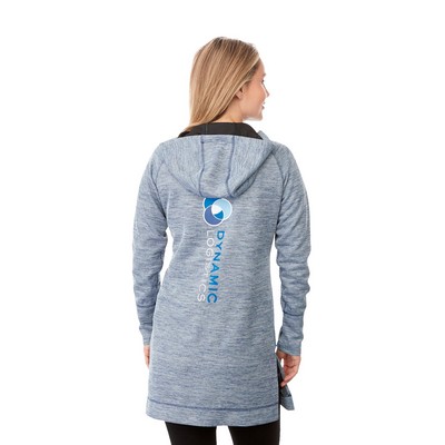 Women's ODELL Performance Knit Tunic Length Full Zip Hoodie with Thumb Holes