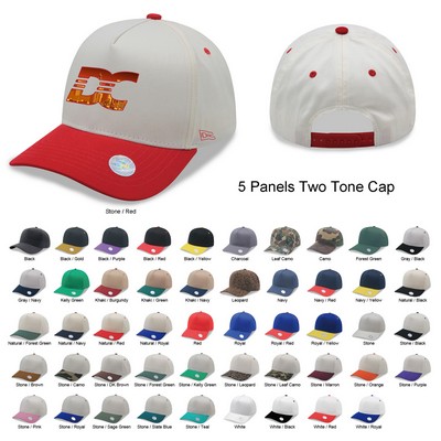 5 Panels Two Tone Snapback Cap
