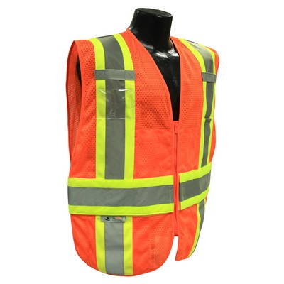 Radians® Economy Class 2 Self-Extinguishing Mesh Safety Vest with Zipper
