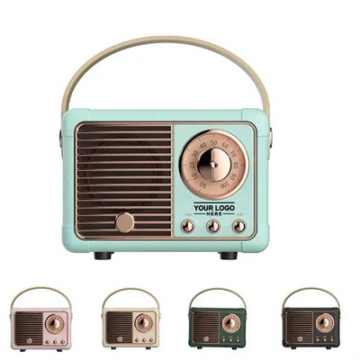 Retro Mini Wireless Bluetooth Speaker - Portable, Compact Design, High-Quality Sound