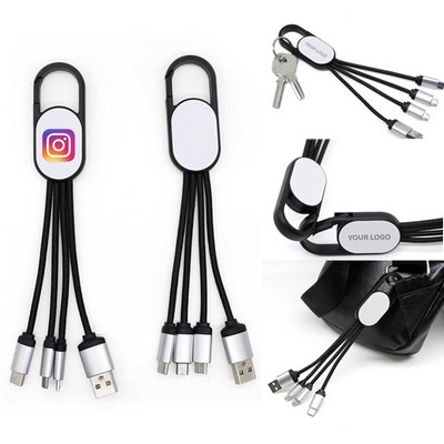 4" 1 Charging Cables with Light Up Logo