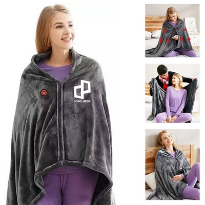 59 x 31.5" Oversized Microfiber Wearable Blanket