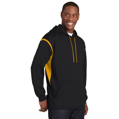 Sport-Tek Tech Fleece Colorblock Hooded Sweatshirt.