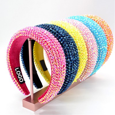 Baroque Wide Brim Rhinestone Hair Band