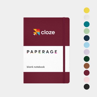 PAPERAGE® Leather Hard Cover Journal with 160 Pages and Inner Pocket Features