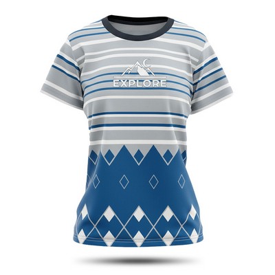 Women's Full Color Athletic Short Sleeve T Shirt 180GSM
