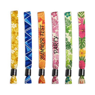 Custom 5/8" Dye Sub Event Wristband W/ Bead