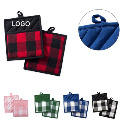 Pocketed Pot Holder Mitt Set