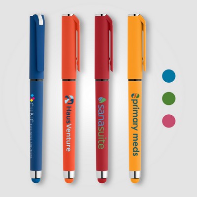 Islander Recycled Plastic Brights Gel Grip Pen - Full-Color Inkjet