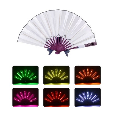 Light Up LED Folding Hand Fan