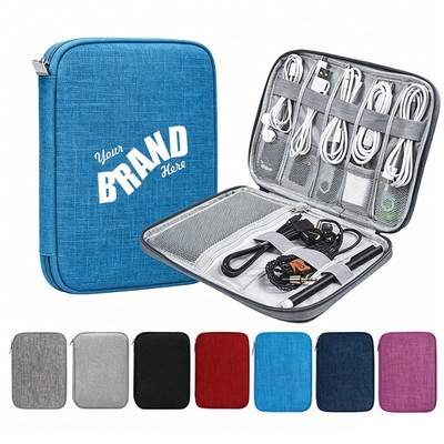 Heathered Watch Band Tech Organizer Pouch