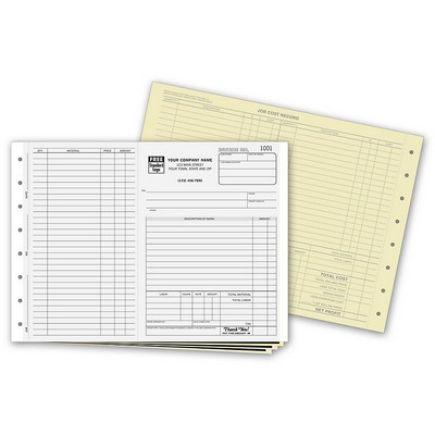 Work Order Forms - Side Stub with Carbons (2 Part)