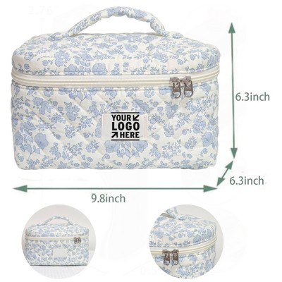 Floral Print Cosmetic Organizer Bag