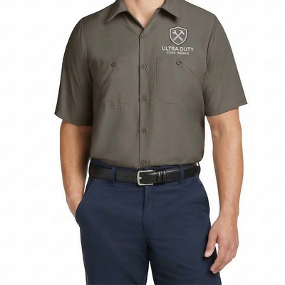 Custom Men's Short-Sleeve Industrial Work Shirt