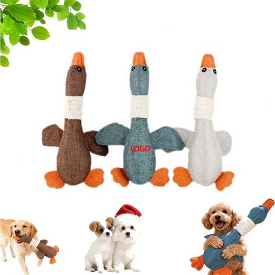 12" Custom Duarable PP Cotton Goose Dog Toys
