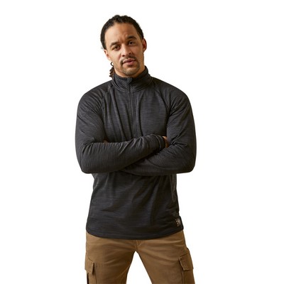 Ariat 10046513 Rebar Gridwork Baselayer 1/4 Zip Watch Window T-Shirt