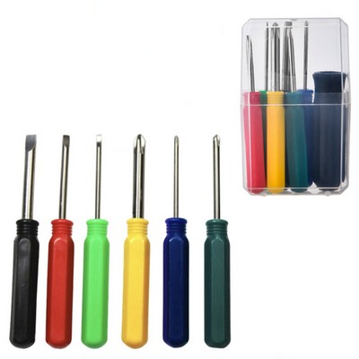 6-Piece Multi-Function Household Screwdriver Set, Slotted & Phillips Labor-Saving Repair