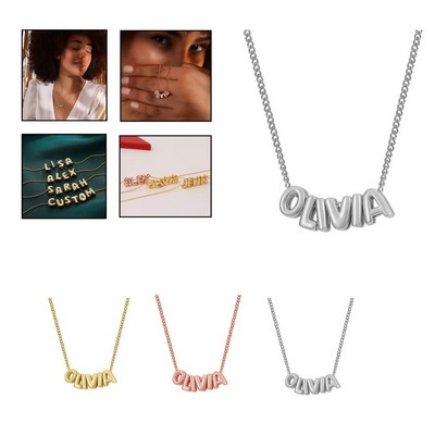 Bubble Letter Necklace