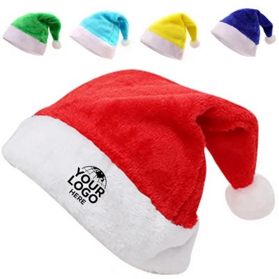 Unisex Velvet Extra Thicken Christmas Hat Santa Hats