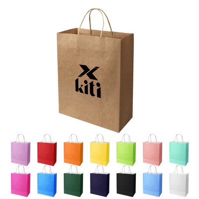 Kraft Paper Gift Bag W/ Handle 13"x9.8"x4.7"
