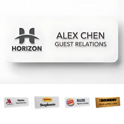 Shadow Printed Name Badge All Sizes