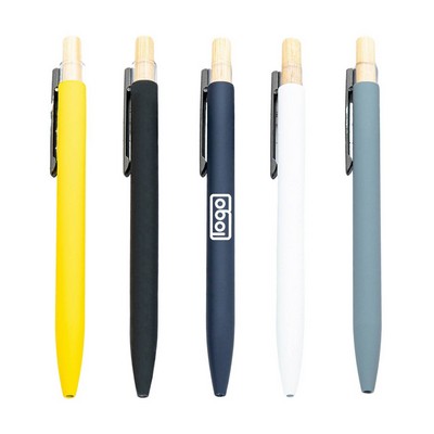 Bamboo Cap Retractable Ballpoint Pen