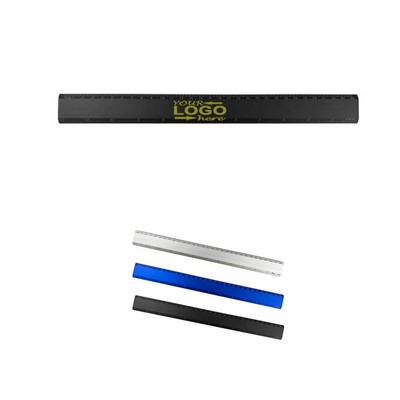 Aluminum Ruler 30cm Straight Edge Measuring Tool Office Scale
