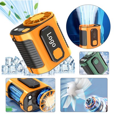 ABS High Speed Waist Fan 100 Speeds Flashlight